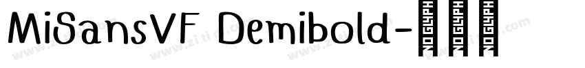 MiSansVF Demibold字体转换